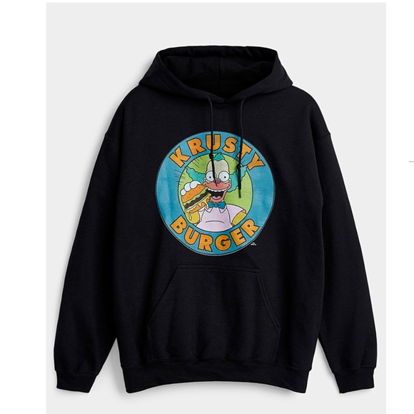 Gildan Other - Gildan The Simpsons Krusty Burger clown hoodie NWT